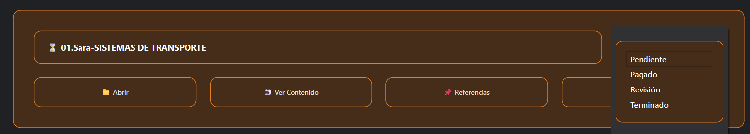 Diagrama del flujo de trabajo del Gestor